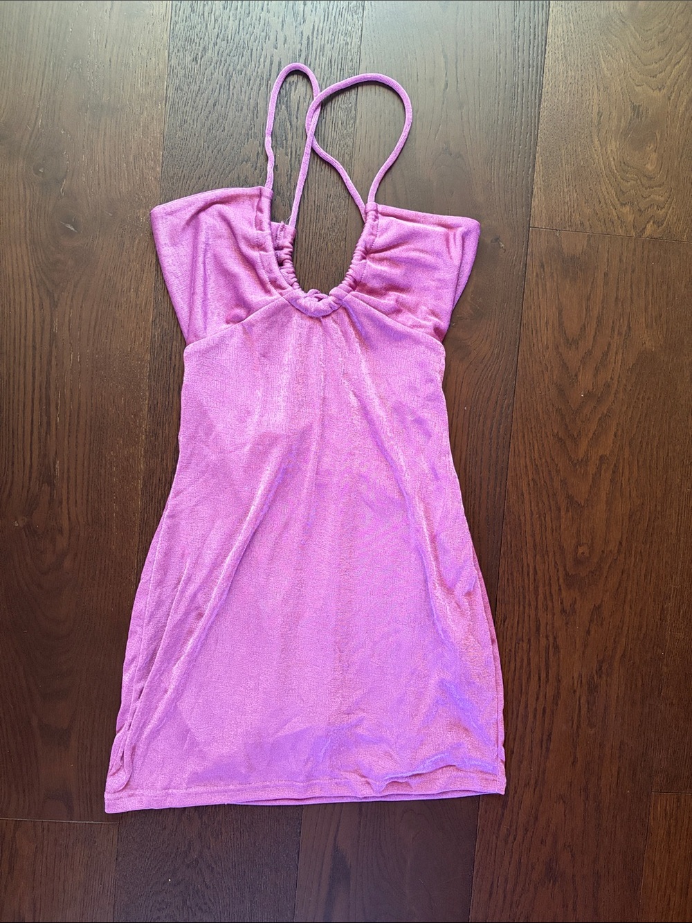 Peppermayo Purple Spaghetti Strap Mini Dress